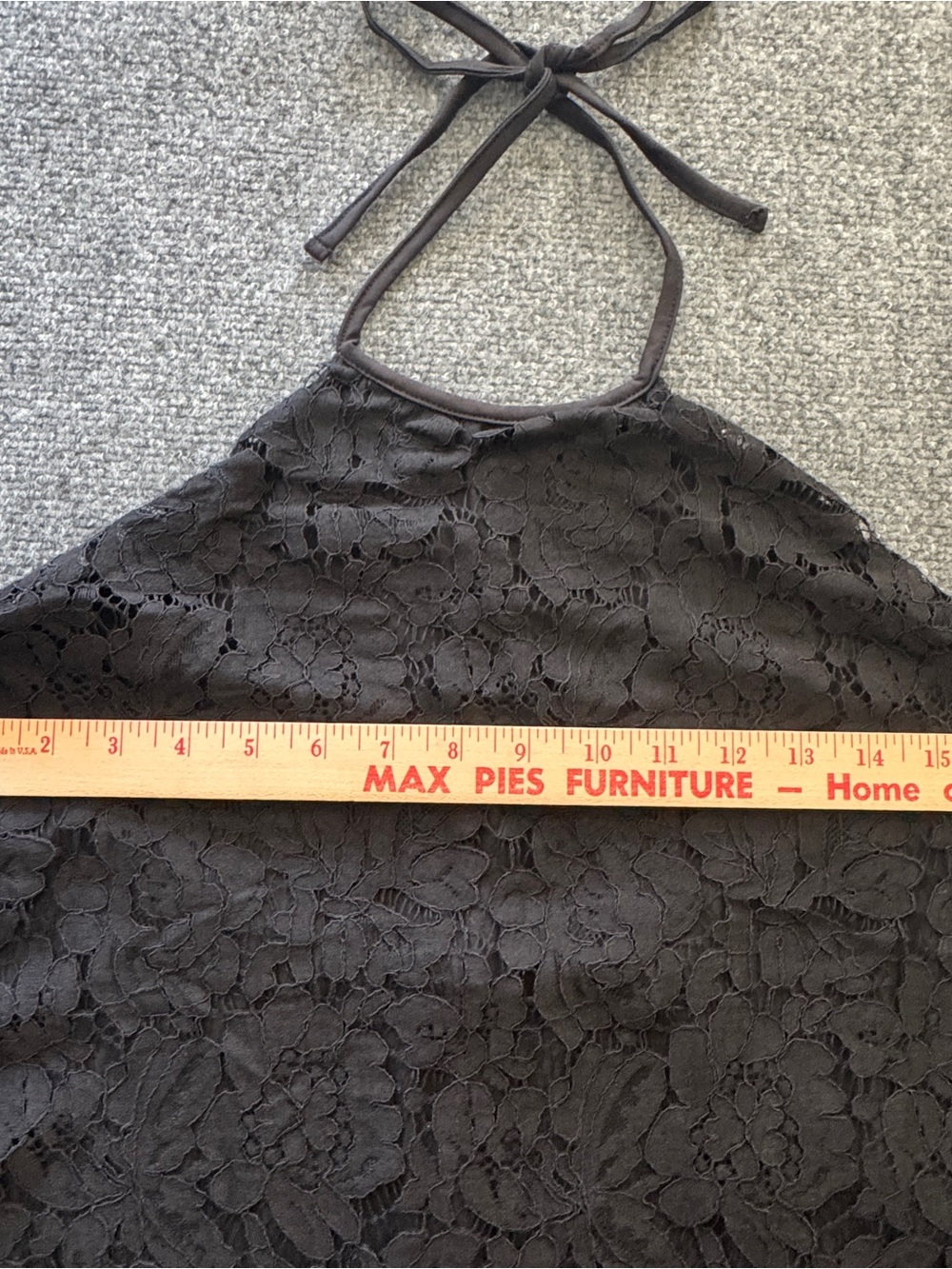 Black Lace Halter Mini Dress Y2K Cocktail Party Wedding Guest NWT M - Picture 11 of 12